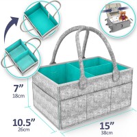 Baby Diaper Caddy Organizer - Diaper Tote Bag | Nursery Storage Bin Newborn Registry Must Haves Diaper Caddy