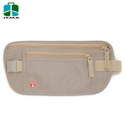 Custom ripstop nylon waterproof RFID waist belt bag